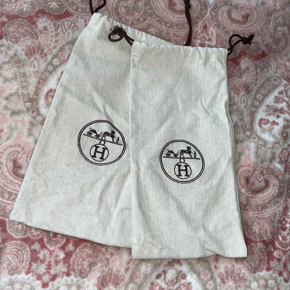 Hermes fabric storage pouch